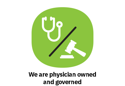 We are physician owned and governed icon